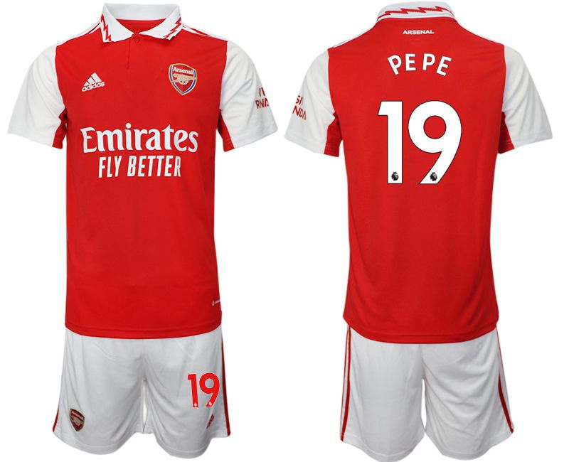 Men 2022-2023 Club Arsenal home red #19 Soccer Jersey